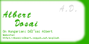albert dosai business card